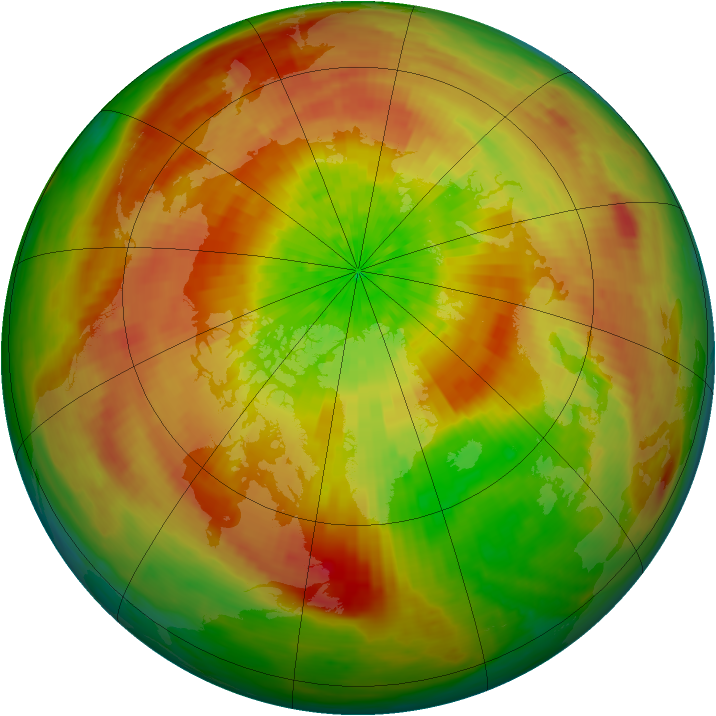 Arctic ozone map for 04 April 2003